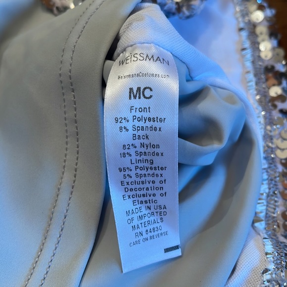 NWOT Weissman silver sequin tank and matching fingerless gloves size kids medium - Picture 5 of 11